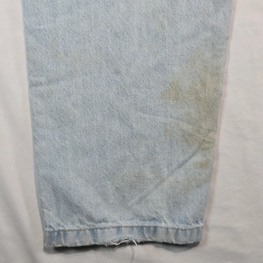 Bershka Carpenter Jeans Mens 30 Light Wash Denim Straight Leg Utility Pants - Picture 16 of 16
